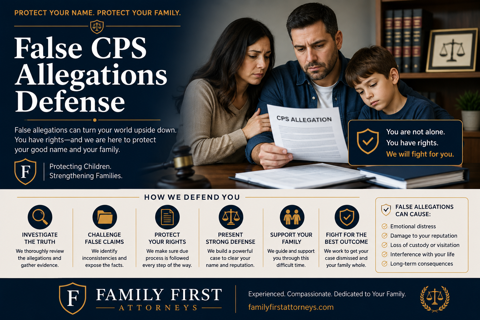 False CPS allegations defense